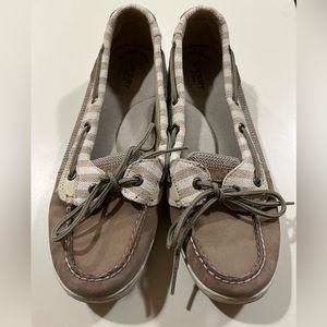 Sperry Top-Sider Memory Foam Women's Shoes Taupe/Stripe size 10